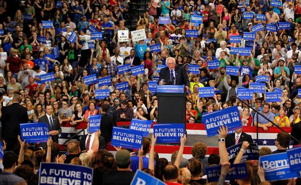 Democratic presidential candidate Bernie Sanders addresses the crowd during a campaign rally at the Big Sandy Superstore Arena in Huntington, W.Va., last month. Democratic presidential candidate Bernie Sanders addresses the crowd during a campaign rally at the Big Sandy Superstore Arena in Huntington, W.Va., last month.