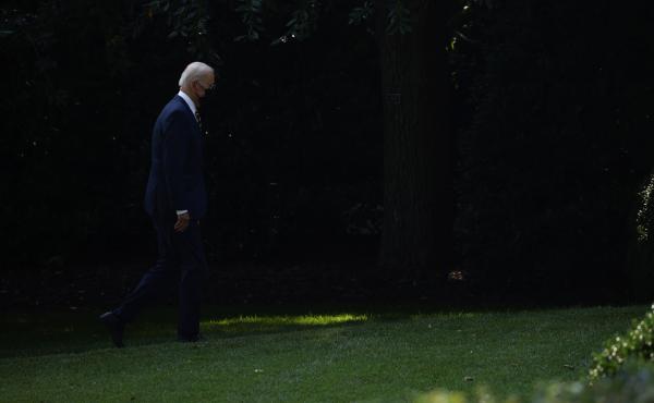 President Biden walks to the Oval Office after arriving on Marine One. President Biden walks to the Oval Office after arriving on Marine One.