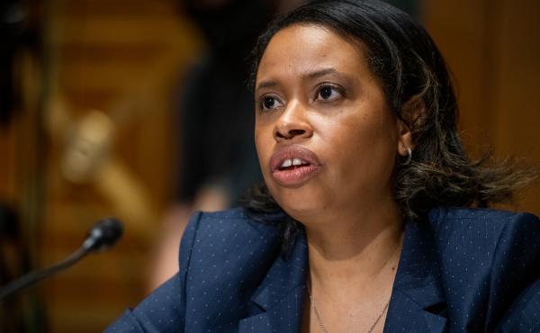 CMS Administrator Chiquita Brooks-LaSure, pictured in 2021, said "we want our programs to be consistent" when asked late last year whether the Centers for Medicare & Medicaid Services would eliminate premiums in all Medicaid waivers. CMS Administrator Chiquita Brooks-LaSure, pictured in 2021, said "we want our programs to be consistent" when asked late last year whether the Centers for Medicare & Medicaid Services would eliminate premiums in all Medicaid waivers.