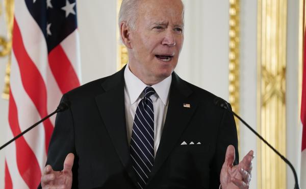 President Joe Biden speaks during a news conference with Japanese Prime Minister Fumio Kishida at Akasaka Palace, Monday, May 23, 2022, in Tokyo. President Joe Biden speaks during a news conference with Japanese Prime Minister Fumio Kishida at Akasaka Palace, Monday, May 23, 2022, in Tokyo.