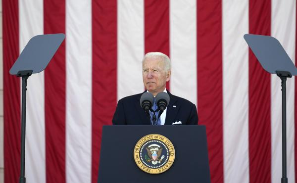 President Joe Biden speaks during the National Memorial Day Observance at Arlington National Cemetery Monday. His budget proposal drops a decades-long ban on public funding for abortion. President Joe Biden speaks during the National Memorial Day Observance at Arlington National Cemetery Monday. His budget proposal drops a decades-long ban on public funding for abortion.