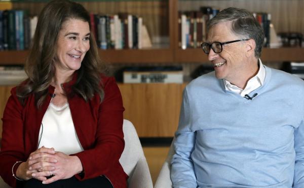 Bill and Melinda Gates smile at each other during an interview in Kirkland, Wash., in 2019. The couple announced on Monday that they are divorcing. Bill and Melinda Gates smile at each other during an interview in Kirkland, Wash., in 2019. The couple announced on Monday that they are divorcing.