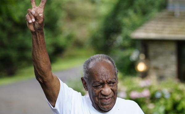 Bill Cosby gestures outside his home in Elkins Park, Pa., on June 30, 2021, after being released from prison when the Pennsylvania's supreme court overturned his sexual assault conviction. Cosby expressed support for former TV co-star Phylicia Rashad's fr Bill Cosby gestures outside his home in Elkins Park, Pa., on June 30, 2021, after being released from prison when the Pennsylvania's supreme court overturned his sexual assault conviction. Cosby expressed support for former TV co-star Phylicia Rashad's fr