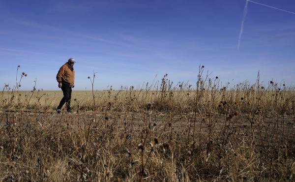 Rod Bradshaw, pictured in January 2021, says he's the last Black farmer in Hodgeman County, Kan. Agriculture Secretary Tom Vilsack talked with NPR about debt relief coming for Black farmers. Rod Bradshaw, pictured in January 2021, says he's the last Black farmer in Hodgeman County, Kan. Agriculture Secretary Tom Vilsack talked with NPR about debt relief coming for Black farmers.