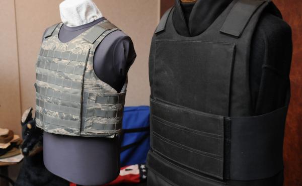 Body armor on display at a store in Pennsylvania in 2011. Body armor on display at a store in Pennsylvania in 2011.