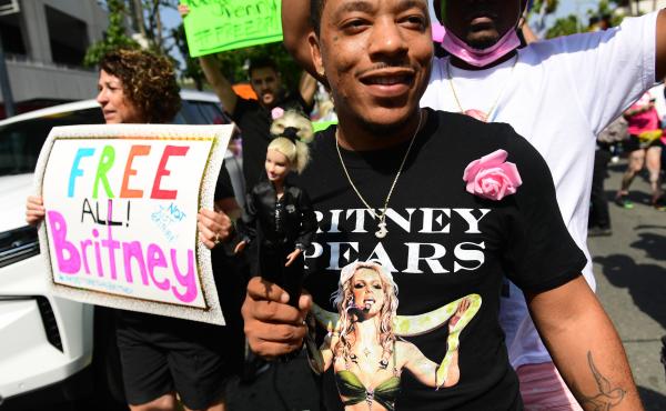 #FreeBritney activists rally at the Stanley Mosk Courthouse in Los Angeles during the Britney Spears conservatorship hearing Wednesday. #FreeBritney activists rally at the Stanley Mosk Courthouse in Los Angeles during the Britney Spears conservatorship hearing Wednesday.