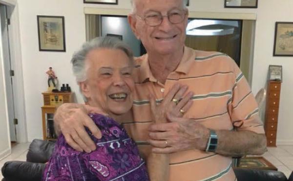 Lillan Bloodworth (left) with her late husband John Bloodworth, at their home in Gulf Breeze, Fla. Lillian, now 92, donated 23 gallons of blood over five decades. Lillan Bloodworth (left) with her late husband John Bloodworth, at their home in Gulf Breeze, Fla. Lillian, now 92, donated 23 gallons of blood over five decades.