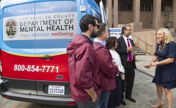 Los Angeles County last fall unveiled one of its 10 Department of Mental Health vans aimed at, among other things, reducing long waiting periods for the transport of individuals experiencing a mental health crisis. Los Angeles County last fall unveiled one of its 10 Department of Mental Health vans aimed at, among other things, reducing long waiting periods for the transport of individuals experiencing a mental health crisis.