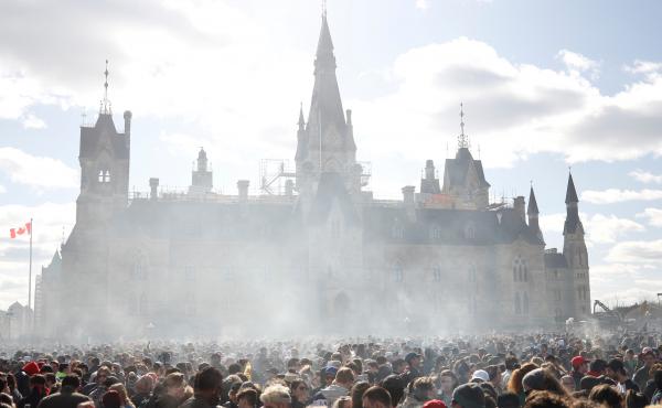 Canada's House of Commons voted to legalize recreational marijuana use, sending the bill to the Senate. In this photo from April 20, smoke rises during the annual 4/20 marijuana rally on Parliament Hill in Ottawa, Ontario. Canada's House of Commons voted to legalize recreational marijuana use, sending the bill to the Senate. In this photo from April 20, smoke rises during the annual 4/20 marijuana rally on Parliament Hill in Ottawa, Ontario.