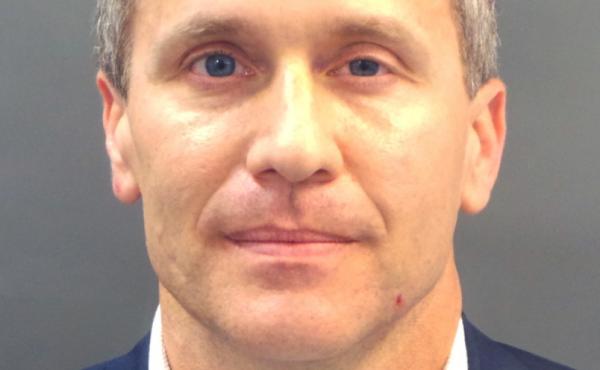 Missouri Gov. Eric Greitens failed in his attempt to have the case against him dismissed. He appears here in a police booking photo from February, provided by the St. Louis Metropolitan Police Department. Missouri Gov. Eric Greitens failed in his attempt to have the case against him dismissed. He appears here in a police booking photo from February, provided by the St. Louis Metropolitan Police Department.