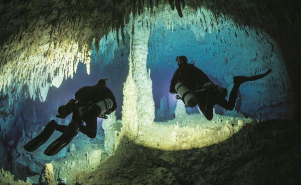 Jill Heinerth says Dan's Cave on Abaco Island, Bahamas, is her "favorite cave on Earth." Jill Heinerth says Dan's Cave on Abaco Island, Bahamas, is her "favorite cave on Earth."