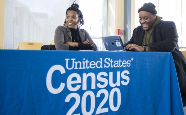 Chris Worrell jokes with Teresa Jefferson while applying for a 2020 census job in Boston in February before the COVID-19 pandemic. Based on government records, the Census Bureau estimates the U.S. population has grown by as much as 8.7% since 2010. Chris Worrell jokes with Teresa Jefferson while applying for a 2020 census job in Boston in February before the COVID-19 pandemic. Based on government records, the Census Bureau estimates the U.S. population has grown by as much as 8.7% since 2010.