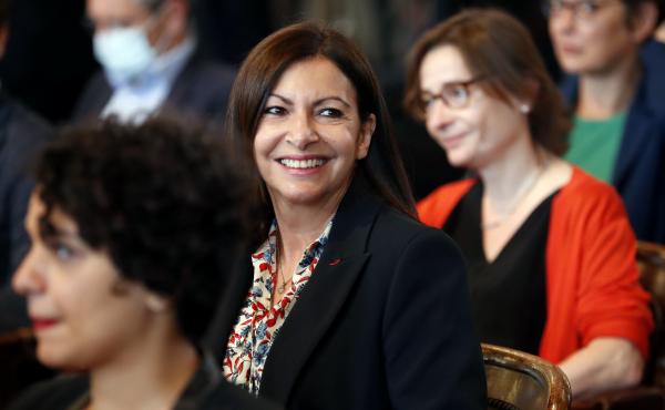 Paris Mayor Anne Hidalgo (center) at a Paris council meeting in July after winning reelection. Paris Mayor Anne Hidalgo (center) at a Paris council meeting in July after winning reelection.