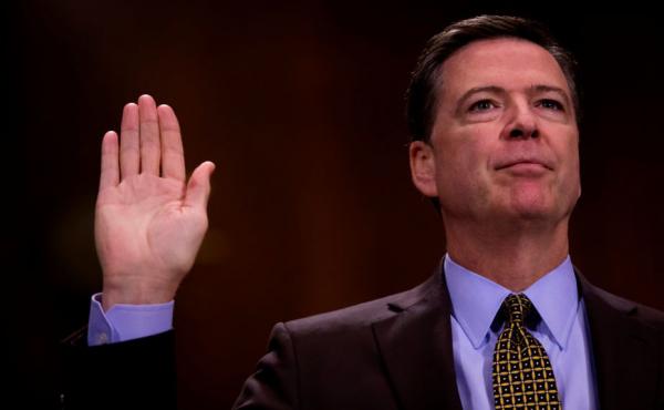 Then-FBI Director James Comey testified in front of the Senate Judiciary Committee during an oversight hearing earlier this month before he was fired by President Trump. Then-FBI Director James Comey testified in front of the Senate Judiciary Committee during an oversight hearing earlier this month before he was fired by President Trump.