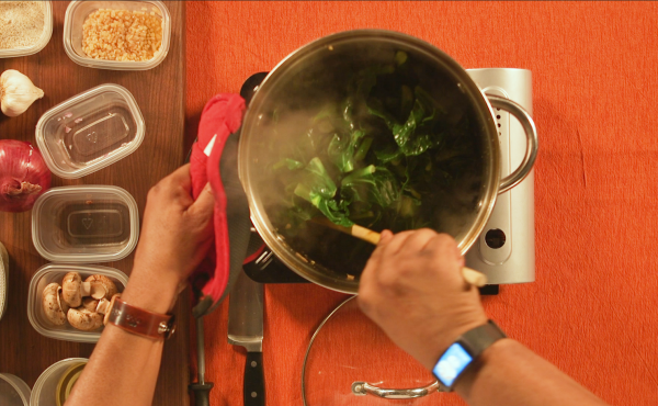 Chef Dadisi Olutosin makes collard greens, a beloved staple of the American South — but with a Caribbean-West African twist. Chef Dadisi Olutosin makes collard greens, a beloved staple of the American South — but with a Caribbean-West African twist.