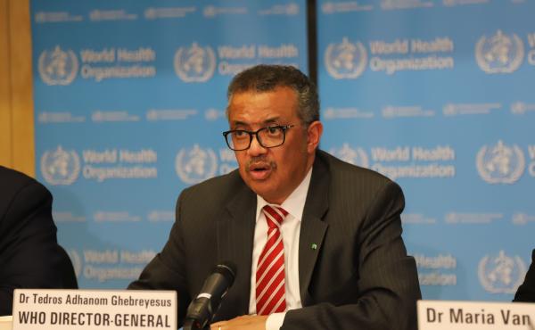 World Health Organization Director-General Tedros Adhanom Ghebreyesus at a news conference in March. World Health Organization Director-General Tedros Adhanom Ghebreyesus at a news conference in March.