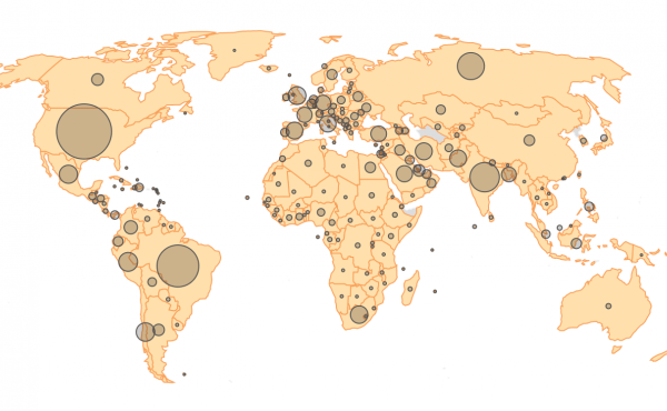 World map showing coronavirus cases by country (as of July 13) World map showing coronavirus cases by country (as of July 13)