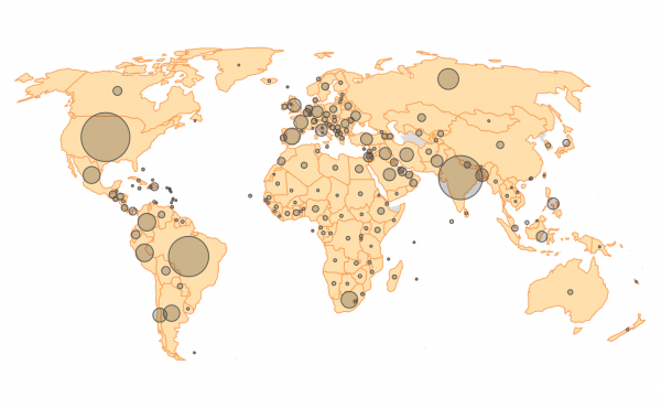 World map showing coronavirus cases by country (as of Sept. 21) World map showing coronavirus cases by country (as of Sept. 21)
