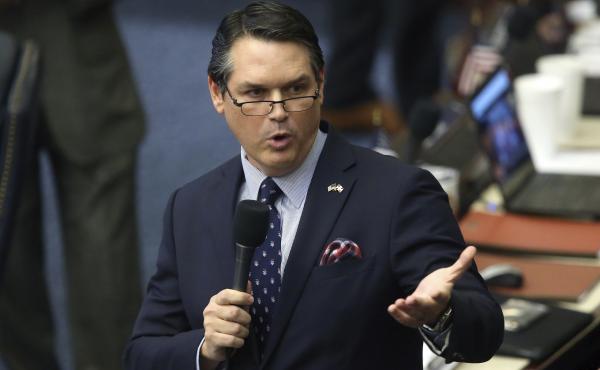 Former state Rep. Cord Byrd, seen here in March 2020, was tapped by Republican Gov. Ron DeSantis to be Florida's new secretary of state, an appointment that has drawn criticism. Former state Rep. Cord Byrd, seen here in March 2020, was tapped by Republican Gov. Ron DeSantis to be Florida's new secretary of state, an appointment that has drawn criticism.