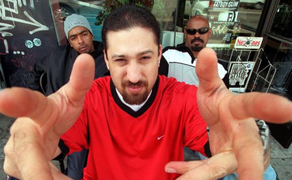 From left: Bobo, B Real and Sen Dog of Cypress Hill, photographed outside the Galaxy Gallery on Melrose in LA in 1990. From left: Bobo, B Real and Sen Dog of Cypress Hill, photographed outside the Galaxy Gallery on Melrose in LA in 1990.