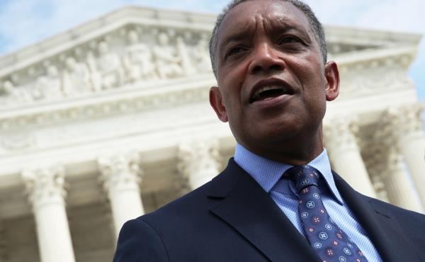 District of Columbia Attorney General Karl Racine, seen here in 2019, announced Tuesday that Washington is suing Amazon for alleged antitrust violations. District of Columbia Attorney General Karl Racine, seen here in 2019, announced Tuesday that Washington is suing Amazon for alleged antitrust violations.