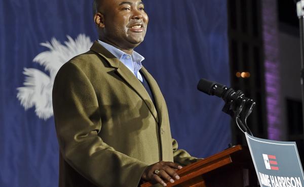 Jaime Harrison, the new chairman of the Democratic National Committee, says Democratic victories in Georgia are signs that come 2022, his party can break the cycle of the incumbent president's party losing ground during midterm elections. Jaime Harrison, the new chairman of the Democratic National Committee, says Democratic victories in Georgia are signs that come 2022, his party can break the cycle of the incumbent president's party losing ground during midterm elections.