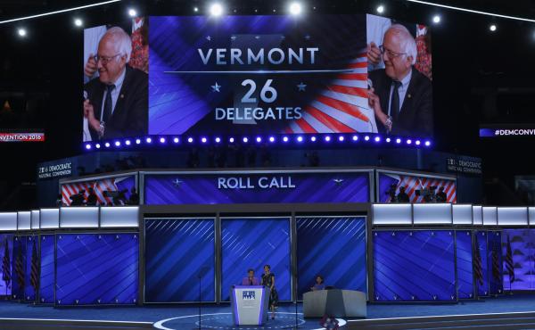 Sen. Bernie Sanders is seen after the Vermont delegation cast their votes during roll call at the 2016 Democratic National Convention in Philadelphia. After the bitter primary between Sanders and Hillary Clinton, the DNC set up a process that has led to r Sen. Bernie Sanders is seen after the Vermont delegation cast their votes during roll call at the 2016 Democratic National Convention in Philadelphia. After the bitter primary between Sanders and Hillary Clinton, the DNC set up a process that has led to r