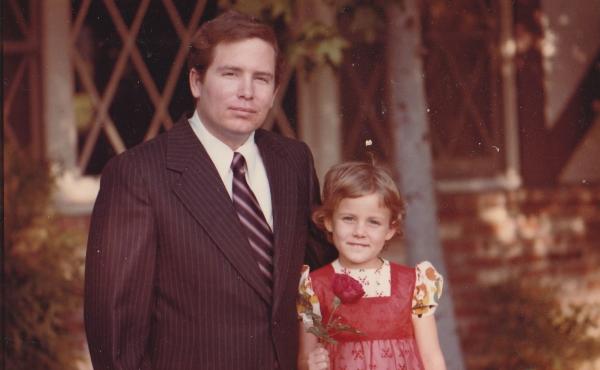 Stephanie Hofeller stands with her father, Thomas, for a family photo in California during the 1970s. Republicans fought to stop computer files found on the redistricting expert's hard drives from going public — now Stephanie is sharing them online. Stephanie Hofeller stands with her father, Thomas, for a family photo in California during the 1970s. Republicans fought to stop computer files found on the redistricting expert's hard drives from going public — now Stephanie is sharing them online.