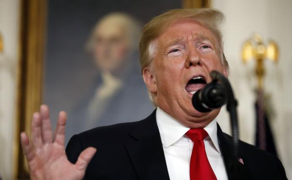 President Trump speaks about the partial government shutdown, immigration and border security in the Diplomatic Reception Room of the White House on Saturday. President Trump speaks about the partial government shutdown, immigration and border security in the Diplomatic Reception Room of the White House on Saturday.
