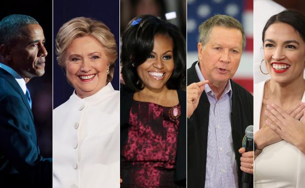 On the list of speakers at next week's Democratic National Convention are (from left) Barack Obama, Hillary Clinton, Michelle Obama, John Kasich and Alexandra Ocasio-Cortez. On the list of speakers at next week's Democratic National Convention are (from left) Barack Obama, Hillary Clinton, Michelle Obama, John Kasich and Alexandra Ocasio-Cortez.