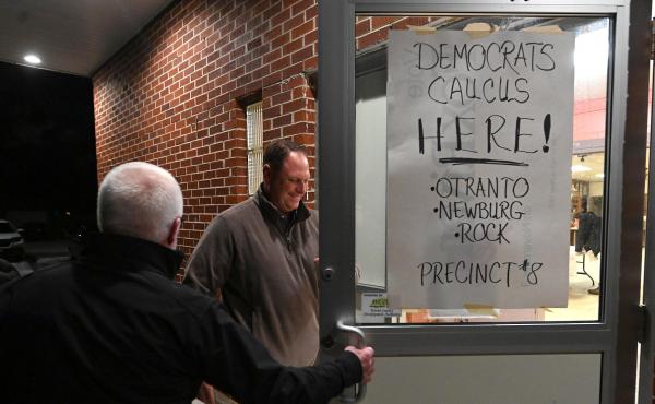 Voters head into their Iowa Democratic caucus site last year. Problems with a new smartphone app delayed reporting of the results for days or, for The Associated Press, permanently. Voters head into their Iowa Democratic caucus site last year. Problems with a new smartphone app delayed reporting of the results for days or, for The Associated Press, permanently.