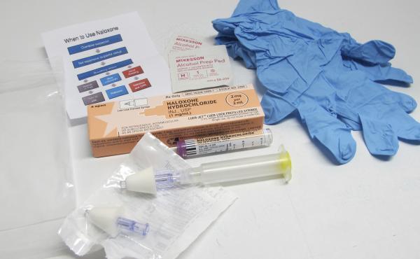 A drug overdose rescue kit is pictured in Buffalo, N.Y. The Biden administration plans to increase access to clean needles, fentanyl test strips and naloxone to combat drug overdose deaths. A drug overdose rescue kit is pictured in Buffalo, N.Y. The Biden administration plans to increase access to clean needles, fentanyl test strips and naloxone to combat drug overdose deaths.