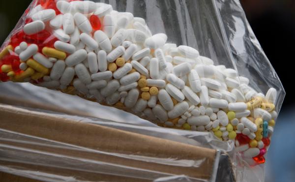 A bag of assorted pills and prescription drugs dropped off for disposal is displayed during the Drug Enforcement Administration's 20th National Prescription Drug Take Back Day earlier this year in Los Angeles. According to the Centers for Disease Control A bag of assorted pills and prescription drugs dropped off for disposal is displayed during the Drug Enforcement Administration's 20th National Prescription Drug Take Back Day earlier this year in Los Angeles. According to the Centers for Disease Control