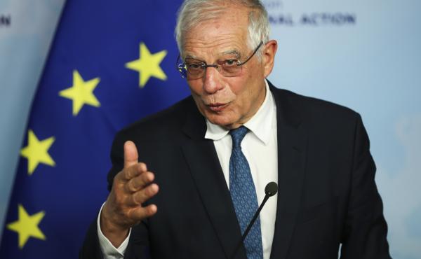 European Union foreign policy chief Josep Borrell, shown here during a news conference earlier this month, has expressed concerns about the Trump administration's proposal about how to end the Israeli-Palestinian conflict. European Union foreign policy chief Josep Borrell, shown here during a news conference earlier this month, has expressed concerns about the Trump administration's proposal about how to end the Israeli-Palestinian conflict.