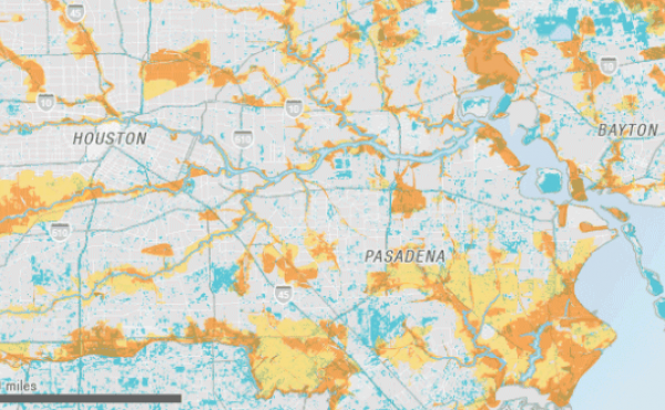 Map of flooding after Harvey Map of flooding after Harvey