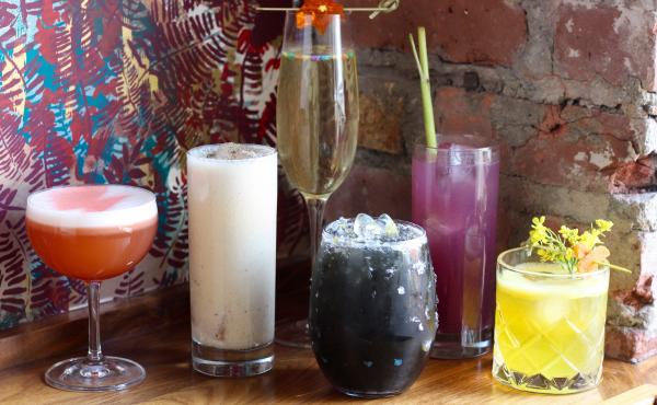 From left: Aladdin Sane, Thin White Duke, Ziggy Stardust, Major Tom, The Man Who Fell to Earth, and Halloween Jack are Bowie-inspired cocktails made by BKW by Brooklyn Winery. From left: Aladdin Sane, Thin White Duke, Ziggy Stardust, Major Tom, The Man Who Fell to Earth, and Halloween Jack are Bowie-inspired cocktails made by BKW by Brooklyn Winery.
