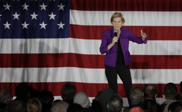 2020 Democratic presidential candidate Sen. Elizabeth Warren speaks to local residents in Queens, New York. 2020 Democratic presidential candidate Sen. Elizabeth Warren speaks to local residents in Queens, New York.