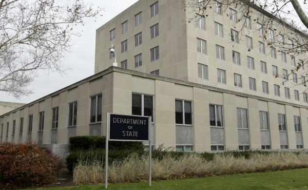 The State Department in Washington, D.C., in 2014. A former office manager there was sentenced to 40 months in prison for concealing her exchanges with Chinese intelligence agents. The State Department in Washington, D.C., in 2014. A former office manager there was sentenced to 40 months in prison for concealing her exchanges with Chinese intelligence agents.