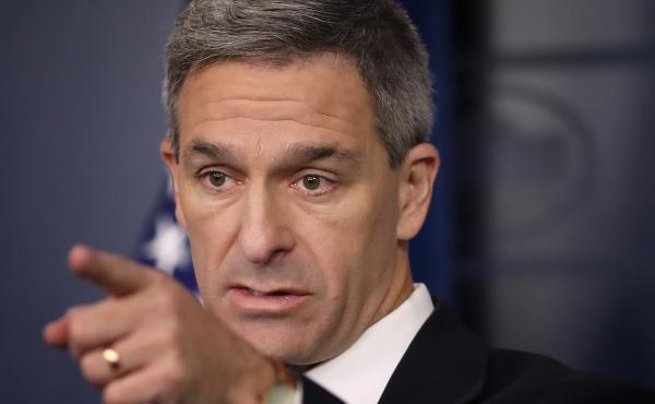 Acting Director of U.S. Citizenship and Immigration Services Ken Cuccinelli speaks about immigration policy at the White House on August 12, 2019 Win McNamee/Getty Images Acting Director of U.S. Citizenship and Immigration Services Ken Cuccinelli speaks about immigration policy at the White House on August 12, 2019 Win McNamee/Getty Images