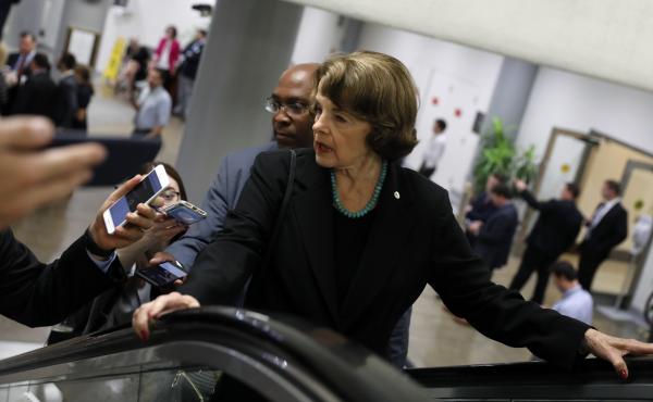U.S. Sen. Dianne Feinstein (D-CA) speaks with reporters on Capitol Hill last month. U.S. Sen. Dianne Feinstein (D-CA) speaks with reporters on Capitol Hill last month.