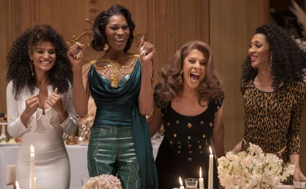 Angel (Indya Moore) celebrates her upcoming nuptials with Elektra (Dominique Jackson), Lulu (Hailie Sahar), and Blanca (MJ Rodriguez) in Season 3 of Pose. Angel (Indya Moore) celebrates her upcoming nuptials with Elektra (Dominique Jackson), Lulu (Hailie Sahar), and Blanca (MJ Rodriguez) in Season 3 of Pose.
