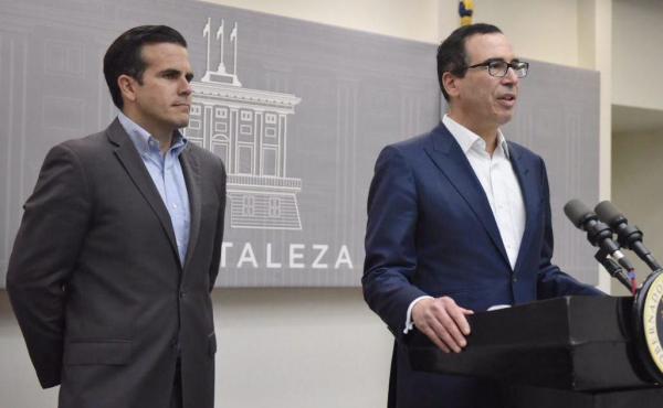 Puerto Rico Gov. Ricardo Rossello and U.S. Treasury Secretary Steven Mnuchin announced a deal that would allow billions of dollars in federal disaster recovery loans to start flowing to the hurricane-devastated island. Puerto Rico Gov. Ricardo Rossello and U.S. Treasury Secretary Steven Mnuchin announced a deal that would allow billions of dollars in federal disaster recovery loans to start flowing to the hurricane-devastated island.