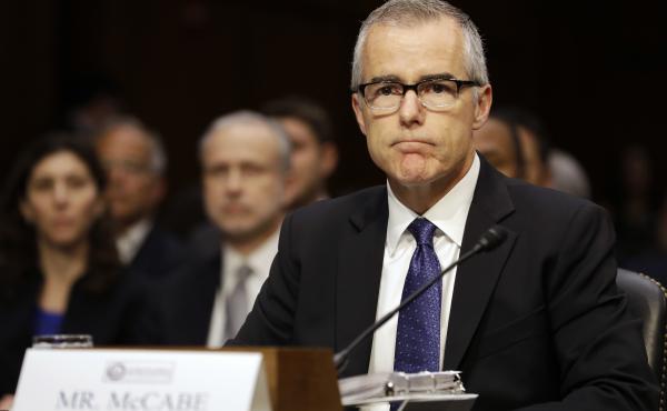 Andrew McCabe, shown here in 2017, was fired in 2018 by the Trump administration hours before his retirement. Andrew McCabe, shown here in 2017, was fired in 2018 by the Trump administration hours before his retirement.