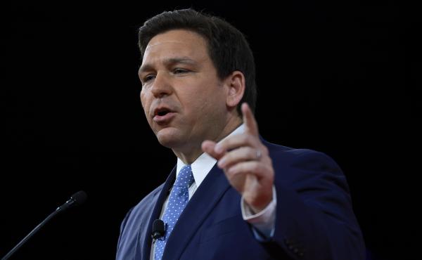 Florida Gov. Ron DeSantis speaks at the Conservative Political Action Conference (CPAC) at The Rosen Shingle Creek in February in Orlando, Fla. Florida Gov. Ron DeSantis speaks at the Conservative Political Action Conference (CPAC) at The Rosen Shingle Creek in February in Orlando, Fla.