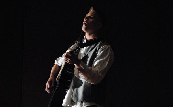 Chris Goeke performs on the guitar as he prepared to graduate from West Point in 2008. He died two years later in fighting against the Taliban in southern Afghanistan. Chris Goeke performs on the guitar as he prepared to graduate from West Point in 2008. He died two years later in fighting against the Taliban in southern Afghanistan.