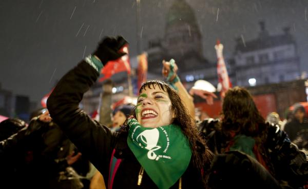Women protest in Buenos Aires on Thursday in support of decriminalizing abortion as Argentine lawmakers debated the measure, which was defeated in the Senate. Women protest in Buenos Aires on Thursday in support of decriminalizing abortion as Argentine lawmakers debated the measure, which was defeated in the Senate.
