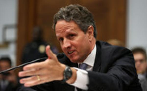 Then-Treasury Secretary Timothy Geithner testifies before the House Financial Services Committee in 2012. He says he struggled with communicating why he had to help the banks during the financial crisis. Then-Treasury Secretary Timothy Geithner testifies before the House Financial Services Committee in 2012. He says he struggled with communicating why he had to help the banks during the financial crisis.