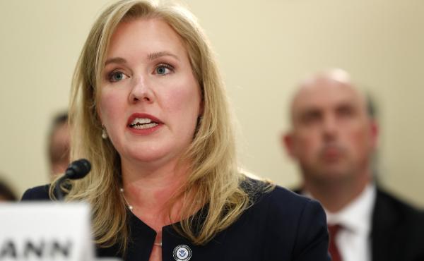 Elizabeth Neumann, assistant secretary of counterterrorism and threat prevention at the Department of Homeland Security, testifies at a House subcommittee hearing on confronting white supremacy and the adequacy of the federal response in June 2019. Elizabeth Neumann, assistant secretary of counterterrorism and threat prevention at the Department of Homeland Security, testifies at a House subcommittee hearing on confronting white supremacy and the adequacy of the federal response in June 2019.