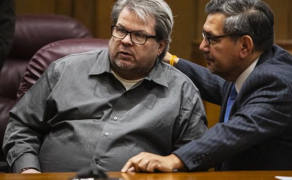 Jason Dalton talks with his defense attorney Eusebio Solis moments before pleading guilty to six counts of murder and other charges on Monday, in Kalamazoo, Mich. Opening statements in the trial were scheduled to begin Tuesday. Jason Dalton talks with his defense attorney Eusebio Solis moments before pleading guilty to six counts of murder and other charges on Monday, in Kalamazoo, Mich. Opening statements in the trial were scheduled to begin Tuesday.