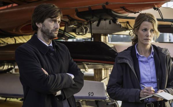 David Tennant, left, and Anna Gunn star in the Fox TV crime drama, Gracepoint. David Tennant, left, and Anna Gunn star in the Fox TV crime drama, Gracepoint.